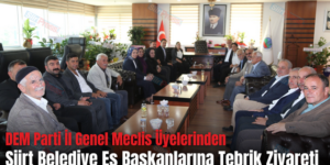 DEM Parti İl Genel Meclis Üyelerinden Siirt Belediye Eş Başkanlarına Tebrik Ziyareti
