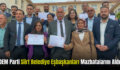 DEM Parti Siirt Belediye Eşbaşkanları Mazbatalarını Aldı