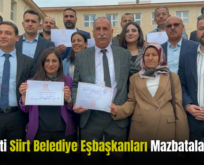 DEM Parti Siirt Belediye Eşbaşkanları Mazbatalarını Aldı