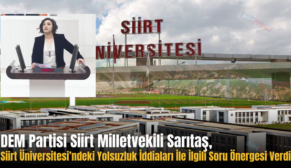 DEM Partisi Siirt Milletvekili Sarıtaş, Siirt Üniversitesi’ndeki Yolsuzluk İddiaları İle İlgili Soru Önergesi Verdi!