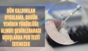 Dün Kaldırılan Uygulama, Bugün Yeniden Yürürlüğe Alındı! Şehirlerarası Uçuşlarda PCR Testi İstenecek