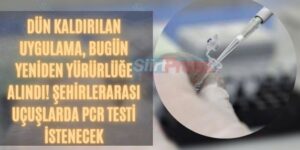 Dün Kaldırılan Uygulama, Bugün Yeniden Yürürlüğe Alındı! Şehirlerarası Uçuşlarda PCR Testi İstenecek