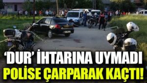 Siirt’in Kurtalan ilçesinde “Dur” ihtarına uymayan otomobilin çarptığı polis memuru