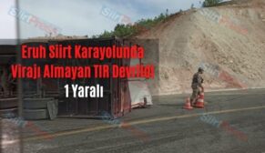 Eruh Siirt Karayolunda Virajı Almayan TIR Devrildi: 1 Yaralı