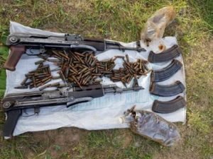 Siirt’in Eruh ilçesinde düzenlenen operasyonda PKK’lı teröristlere ait toprağa gömülü