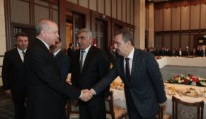 FEVZİ SEVGİLİ CUMHURBAŞKANI ERDOĞAN İLE KÜLLİYEDE BULUŞTU