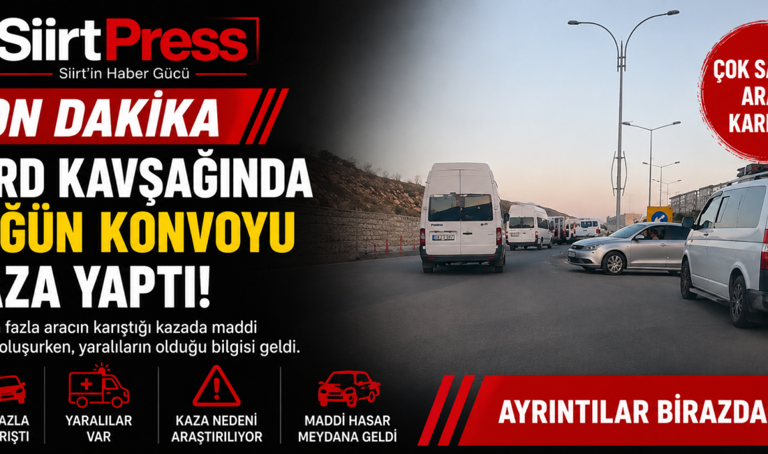Siirt'te Ford Kavşağı mevkiinde düğün konvoyunda meydana gelen trafik kazasında