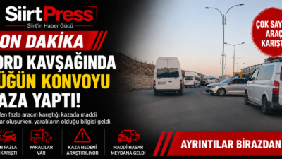 Siirt'te Ford Kavşağı mevkiinde düğün konvoyunda meydana gelen trafik kazasında