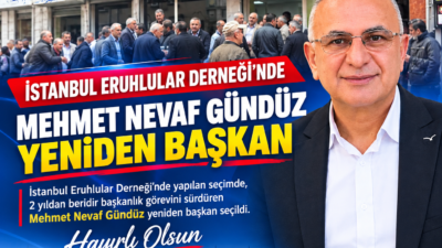 İstanbul Eruhlular Derneği’nde gerçekleştirilen olağan seçimde, yaklaşık 2 yıldır başkanlık