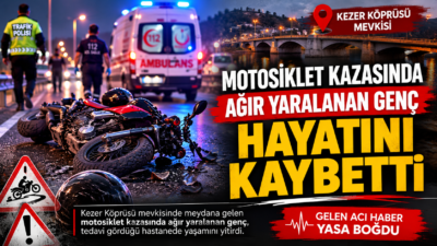 Siirt Üniversitesi Kampüsü Kız Yurdu mevkiinde meydana gelen motosiklet kazasında