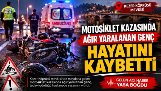 Siirt Üniversitesi Kampüsü Kız Yurdu mevkiinde meydana gelen motosiklet kazasında