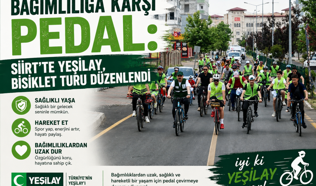 Siirt'te, Yeşilay tarafından Türkiye genelinde eş zamanlı olarak gerçekleştirilen 13.