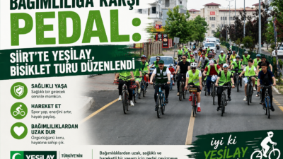 Siirt'te, Yeşilay tarafından Türkiye genelinde eş zamanlı olarak gerçekleştirilen 13.