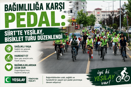 Siirt'te, Yeşilay tarafından Türkiye genelinde eş zamanlı olarak gerçekleştirilen 13.