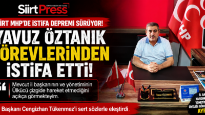 MHP Siirt İl Başkan Yardımcısı ve Yönetim Kurulu Üyesi Yavuz