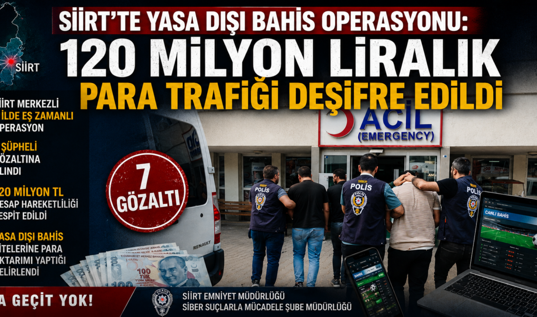 Siirt'te yasa dışı bahis faaliyetlerinden elde edilen gelirlerin aklanmasına yönelik