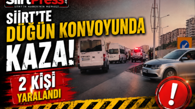 Siirt'te düğün konvoyuna katılan bir aracın karıştığı trafik kazasında 2