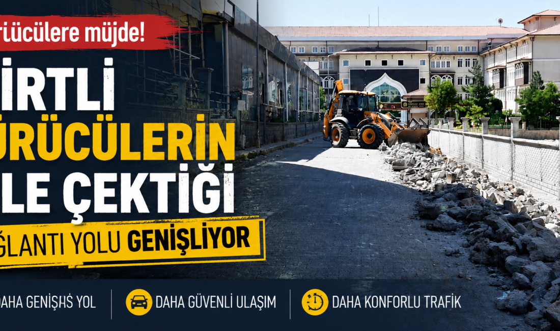 Siirt Belediyesi, Yenimahalle'de uzun süredir sürücülerin ve mahalle sakinlerinin şikâyet