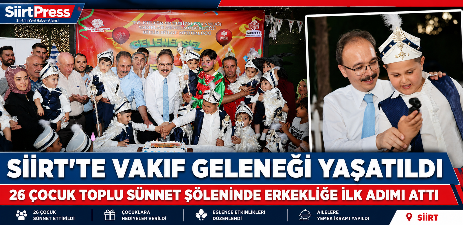 Siirt'te, Vakıflar Genel Müdürlüğü öncülüğünde ve Vakıflar Bölge Müdürlüğü koordinasyonunda