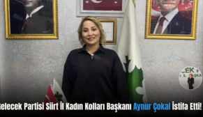 Gelecek Partisi Siirt İl Kadın Kolları Başkanı Aynur Çokal İstifa Etti!