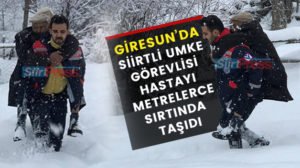 Giresun’da Ulusal Medikal Kurtarma Ekibi’nde (UMKE) görev yapan Siirtli hemşerimiz