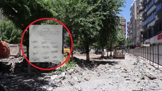 Yeniden düzenleme çalışmaları devam eden Güres Caddesi esnafı, iş makinalarının