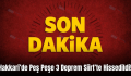 Hakkari’de Peş Peşe 3 Deprem Siirt’te Hissedildi!.