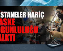 Hastaneler Hariç Maske Zorunluluğu Kalktı