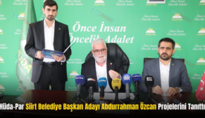 Hüda-Par Siirt Belediye Başkan Adayı Abdurrahman Özcan Projelerini Tanıttı