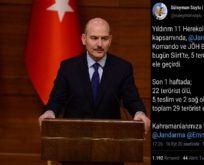 BAKAN SOYLU: SİİRT’TE 5 TERÖRİST ÖLÜ ELE GEÇİRİLDİ