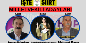 İŞTE YEŞİL SOL PARTİSİ SİİRT MİLLETVEKİLİ ADAYLARI