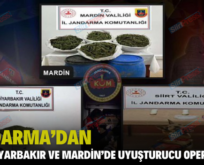 JANDARMA’DAN SİİRT-DİYARBAKIR VE MARDİN’DE UYUŞTURUCU OPERASYONU