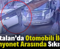 Kurtalan’da Otomobili İle Kamyonet Arasında Sıkıştı