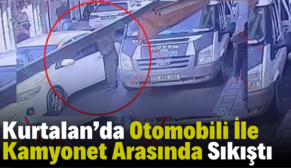 Kurtalan’da Otomobili İle Kamyonet Arasında Sıkıştı