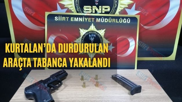 Kurtalan’da Durdurulan Araçta Tabanca Yakalandı