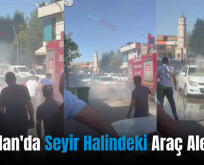 Kurtalan’da Seyir Halindeki Araç Alev Aldı