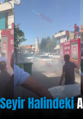 Kurtalan’da Seyir Halindeki Araç Alev Aldı