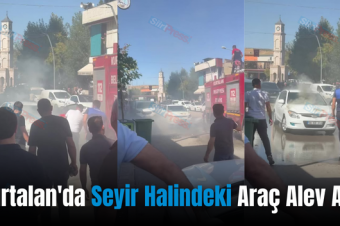 Kurtalan’da Seyir Halindeki Araç Alev Aldı