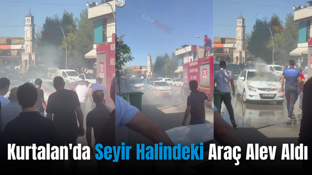 Kurtalan’da Seyir Halindeki Araç Alev Aldı