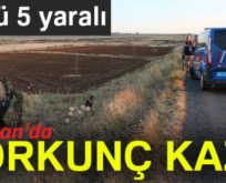 KURTALAN’DA TRAFİK KAZASI:1 ÖLÜ 5 YARALI