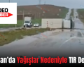 Kurtalan’da Yağışlar Nedeniyle TIR Devrildi