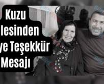 Kuzu Ailesinden Taziye Teşekkür Mesajı