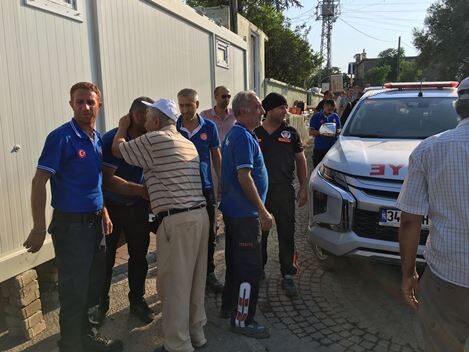 Orman yangınlarının en etkili olduğu Antalya Manavgat ilçesinde yangın söndürme