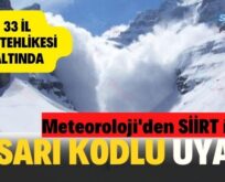 Meteoroloji’den Siirt İçin Sarı Kodlu Uyarı! 33 İl Çığ Tehlikesi Altında..