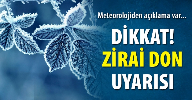 METEOROLOJİDEN SİİRT’E DON UYARISI