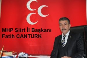 Milliyetçi Hareket Partisi MHP Siirt İl Başkanı Fatih Cantürk Kurban