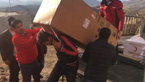 Kızılay Siirt Şube Başkanlığı evleri aşırı yağmurdan dolayı çöken Coşkun