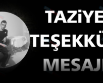 Özekinci Ailesinden Taziye Teşekkür Mesajı