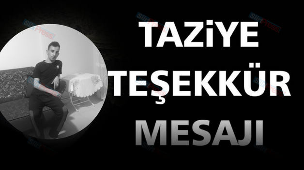 Özekinci Ailesinden Taziye Teşekkür Mesajı