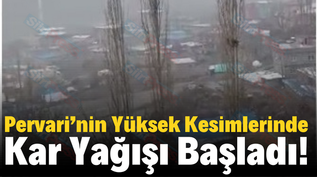 Pervari’nin Yüksek Kesimlerinde Kar Yağışı Başladı!